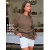 imageEXLURA Women 2 Piece Sets Cotton Tracksuits Workout Set Crewneck Sweatshirt Skort Short Skirt Fall Tennis Sweat Suits PocketsLight Coffee