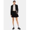imageEXLURA Womens Long Sleeve Blazer Suit Sets with Pleated Mini Skirt Fall 2 Piece Outfits Trendy Y2K Fashion ClothesBlack