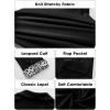 imageEXLURA Women Casual Long Sleeve Leopard Cuff Blazers Open Front Stretchy Knit Blazer Business Work Office Suit Jacket PocketsBlack