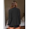 imageEXLURA Women Casual Long Sleeve Leopard Cuff Blazers Open Front Stretchy Knit Blazer Business Work Office Suit Jacket PocketsBlack