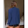 imageEXLURA Women Casual Long Sleeve Leopard Cuff Blazers Open Front Stretchy Knit Blazer Business Work Office Suit Jacket PocketsDark Blue