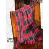 imageEXLURA Womens Flannel Plaid Long Skirts High Waist A Line Flared Pleated Maxi Skirt Dress Casual Vintage Office with PocketsBlack Red Plaid