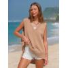 imageEXLURA Womens Oversized Sweater Vest Knit V Neck Tunic Casual Sleeveless Long Pullover Tank Tops Fall Winter Trendy 2025Apricot