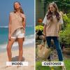 imageEXLURA Womens Oversized Sweater Vest Knit V Neck Tunic Casual Sleeveless Long Pullover Tank Tops Fall Winter Trendy 2025Apricot