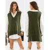 imageEXLURA Womens Oversized Sweater Vest Knit V Neck Tunic Casual Sleeveless Long Pullover Tank Tops Fall Winter Trendy 2025Army Green