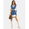 imageEXLURA Womens Oversized Sweater Vest Knit V Neck Tunic Casual Sleeveless Long Pullover Tank Tops Fall Winter Trendy 2025Blue