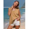 imageEXLURA Womens Oversized Sweater Vest Knit V Neck Tunic Casual Sleeveless Long Pullover Tank Tops Fall Winter Trendy 2025Light Brown