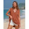 imageEXLURA Womens Oversized Sweater Vest Knit V Neck Tunic Casual Sleeveless Long Pullover Tank Tops Fall Winter Trendy 2025Red Brown