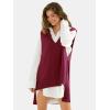 imageEXLURA Womens Oversized Sweater Vest Knit V Neck Tunic Casual Sleeveless Long Pullover Tank Tops Fall Winter Trendy 2025Wine Red