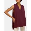 imageEXLURA Womens Oversized Sweater Vest Knit V Neck Tunic Casual Sleeveless Long Pullover Tank Tops Fall Winter Trendy 2025Wine Red