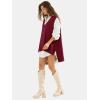 imageEXLURA Womens Oversized Sweater Vest Knit V Neck Tunic Casual Sleeveless Long Pullover Tank Tops Fall Winter Trendy 2025Wine Red