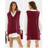 imageEXLURA Womens Oversized Sweater Vest Knit V Neck Tunic Casual Sleeveless Long Pullover Tank Tops Fall Winter Trendy 2025Wine Red