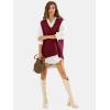 imageEXLURA Womens Oversized Sweater Vest Knit V Neck Tunic Casual Sleeveless Long Pullover Tank Tops Fall Winter Trendy 2025Wine Red