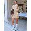 imageEXLURA Women 2 Piece Sets Cotton Sweatsuits Fall Hooded Sweatshirt Cargo Skort Skirt Stretchy Tracksuit Casual Tennis PocketsApricot
