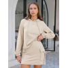 imageEXLURA Women 2 Piece Sets Cotton Sweatsuits Fall Hooded Sweatshirt Cargo Skort Skirt Stretchy Tracksuit Casual Tennis PocketsApricot