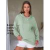 imageEXLURA Women 2 Piece Sets Cotton Sweatsuits Fall Hooded Sweatshirt Cargo Skort Skirt Stretchy Tracksuit Casual Tennis PocketsGrey Green