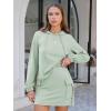 imageEXLURA Women 2 Piece Sets Cotton Sweatsuits Fall Hooded Sweatshirt Cargo Skort Skirt Stretchy Tracksuit Casual Tennis PocketsGrey Green