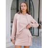 imageEXLURA Women 2 Piece Sets Cotton Sweatsuits Fall Hooded Sweatshirt Cargo Skort Skirt Stretchy Tracksuit Casual Tennis PocketsGrey Pink