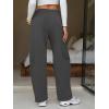 imageEXLURA Womens Barrel Sweatpants Fleece Lined Baggy Drawstring Pants Fall Winter Outfits Athletic Joggers with Pockets 2025Dark Grey