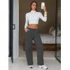 imageEXLURA Womens Barrel Sweatpants Fleece Lined Baggy Drawstring Pants Fall Winter Outfits Athletic Joggers with Pockets 2025Dark Grey