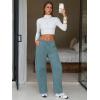 imageEXLURA Womens Barrel Sweatpants Fleece Lined Baggy Drawstring Pants Fall Winter Outfits Athletic Joggers with Pockets 2025Grey Blue