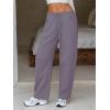 imageEXLURA Womens Barrel Sweatpants Fleece Lined Baggy Drawstring Pants Fall Winter Outfits Athletic Joggers with Pockets 2025Grey Purple