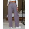 imageEXLURA Womens Barrel Sweatpants Fleece Lined Baggy Drawstring Pants Fall Winter Outfits Athletic Joggers with Pockets 2025Grey Purple