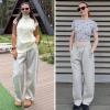 imageEXLURA Womens Barrel Sweatpants Fleece Lined Baggy Drawstring Pants Fall Winter Outfits Athletic Joggers with Pockets 2025Light Grey