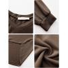 imageEXLURA Womens Fall Oversized V Neck Tunic Tops 2025 Casual Long Sleeve Shirts Lightweight Soft Sweater Curved Hem T ShirtsDark Brown