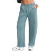 imageEXLURA Womens Barrel Sweatpants Fleece Lined Baggy Drawstring Pants Fall Winter Outfits Athletic Joggers with Pockets 2025Grey Blue