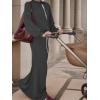 imageEXLURA Women 2 Piece Skirt Sets Fall Long Sleeve Hoodies Matching Long Dress Sweatsuits Lounge Set Travel Outfits Winter 2025Black