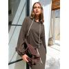 imageEXLURA Women 2 Piece Skirt Sets Fall Long Sleeve Hoodies Matching Long Dress Sweatsuits Lounge Set Travel Outfits Winter 2025Coffee