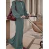 imageEXLURA Women 2 Piece Skirt Sets Fall Long Sleeve Hoodies Matching Long Dress Sweatsuits Lounge Set Travel Outfits Winter 2025Grey Green