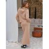 imageEXLURA Women 2 Piece Skirt Sets Fall Long Sleeve Hoodies Matching Long Dress Sweatsuits Lounge Set Travel Outfits Winter 2025Khaki