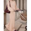 imageEXLURA Women 2 Piece Skirt Sets Fall Long Sleeve Hoodies Matching Long Dress Sweatsuits Lounge Set Travel Outfits Winter 2025Khaki