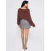 imageEXLURA Womens Fashion Faux Wool Mini Skirt High Waisted Y2K Trendy Side Slit Tweed Plaid Skirts 2025 Fall Winter OutfitsGrey