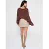 imageEXLURA Womens Fashion Faux Wool Mini Skirt High Waisted Y2K Trendy Side Slit Tweed Plaid Skirts 2025 Fall Winter OutfitsKhaki