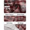 imageEXLURA Womens Fashion Faux Wool Mini Skirt High Waisted Y2K Trendy Side Slit Tweed Plaid Skirts 2025 Fall Winter OutfitsRed
