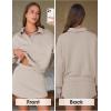 imageEXLURA Women Two Piece Sets 2025 Casual Polo Sweatshirt Skorts Matching Set Short Tennis Skirt Fall Workout Tracksuit OutfitsBeige