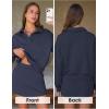 imageEXLURA Women Two Piece Sets 2025 Casual Polo Sweatshirt Skorts Matching Set Short Tennis Skirt Fall Workout Tracksuit OutfitsNavy Blue