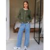 imageEXLURA Womens 2025 Knit Cardigan Sweaters Early Fall Fashion Long Sleeve Open Front Button Down Trendy Casual Cropped JacketGreen