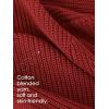 imageEXLURA Womens 2025 Knit Cardigan Sweaters Early Fall Fashion Long Sleeve Open Front Button Down Trendy Casual Cropped JacketWine Red
