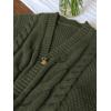 imageEXLURA Womens Fall Fashion Sweaters Vest Tops Sleeveless Button Down V Neck Chunky Cable Knit Cardigan Trendy Outfits 2025Army Green
