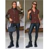 imageEXLURA Womens Fall Fashion Sweaters Vest Tops Sleeveless Button Down V Neck Chunky Cable Knit Cardigan Trendy Outfits 2025Brown