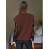 imageEXLURA Womens Fall Fashion Sweaters Vest Tops Sleeveless Button Down V Neck Chunky Cable Knit Cardigan Trendy Outfits 2025Brown