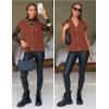 imageEXLURA Womens Fall Fashion Sweaters Vest Tops Sleeveless Button Down V Neck Chunky Cable Knit Cardigan Trendy Outfits 2025Caramel