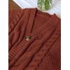 imageEXLURA Womens Fall Fashion Sweaters Vest Tops Sleeveless Button Down V Neck Chunky Cable Knit Cardigan Trendy Outfits 2025Caramel