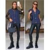 imageEXLURA Womens Fall Fashion Sweaters Vest Tops Sleeveless Button Down V Neck Chunky Cable Knit Cardigan Trendy Outfits 2025Dark Blue