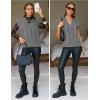 imageEXLURA Womens Fall Fashion Sweaters Vest Tops Sleeveless Button Down V Neck Chunky Cable Knit Cardigan Trendy Outfits 2025Grey
