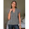 imageEXLURA Womens Fall Fashion Sweaters Vest Tops Sleeveless Button Down V Neck Chunky Cable Knit Cardigan Trendy Outfits 2025Grey